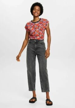 ESPRIT Mit Floralem Allover-Muster - T-Shirt Imprimé - Navy -ESPRIT Soldes 02a0b864fc644d6db8e5d15f0caed15f