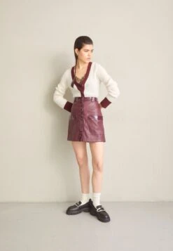 Staud Paper Skirt - Minijupe - Plum -ESPRIT Soldes 17281e9681004757a79be06241bae49c