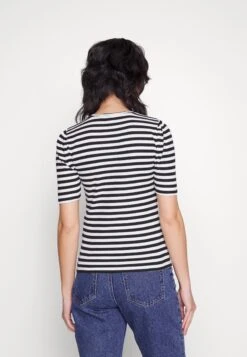 Pieces Petite Pcruka Puff - T-Shirt Basique - Black/Cloud Dancer -ESPRIT Soldes 1941ee685c7d4571afae4f4901b0bdc1