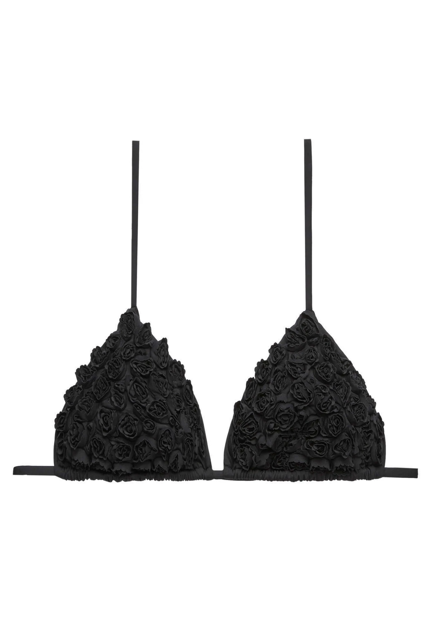Oysho Floral Appliqué Triangle - Haut De Bikini - Black 9 Oysho Floral Appliqué Triangle - Haut De Bikini - Black – Image 7