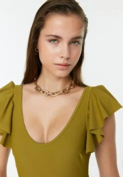 Trendyol Maillot De Bain - Green -ESPRIT Soldes 20d23185cffe43a3ab409b97ed91a927