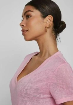 Vila Mit V-Ausschnitt Kurzärmeliges - T-Shirt Basique - Begonia Pink -ESPRIT Soldes 20eb55fe01374d469f2b2400266ad07a