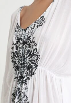 Buffalo Tunic - Accessoire De Plage - Weiß/Schwarz -ESPRIT Soldes 30b20b564811459994e9114f1c4517a0