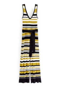 Next Tie Waist Wide Leg - Combinaison - Mustard Yellow/Black/White Stripe -ESPRIT Soldes 3536d9e5190441fa9e57ec91eefd7393