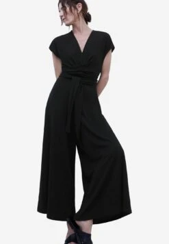 ADOLFO DOMINGUEZ V-Neckline Long - Combinaison - Black