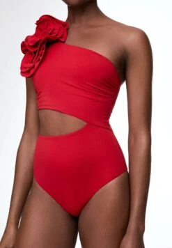 Oysho Floral Asymmetric - Maillot De Bain - Red -ESPRIT Soldes 4241355faec848c3a336a672a0bc5c79