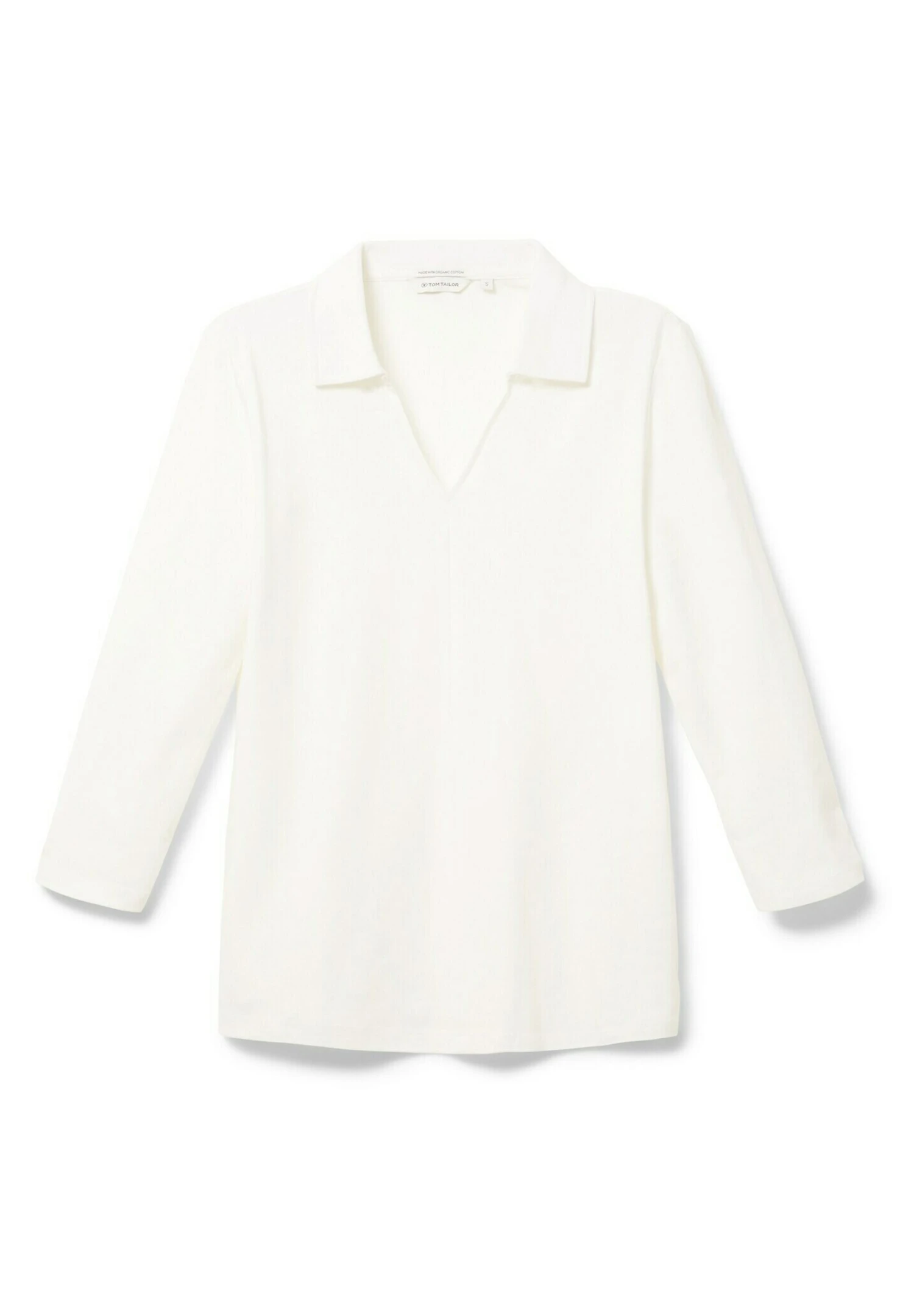 Tom Tailor 3/4 Mit Kragen - Polo - Whisper White 5 Tom Tailor 3/4 Mit Kragen - Polo - Whisper White – Image 3