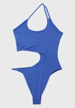 Stradivarius Asymmetric Cut-Out - Maillot De Bain - Blue -ESPRIT Soldes 71180ed0dcf54b37af9cc6a617be38a3