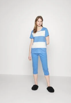 Triumph Set - Pyjama - Sea Blue Light/White
