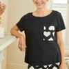 Next Set Standard - Pyjama - Black/White Heart -ESPRIT Soldes 78b801a3b2534a3682a6f8b6fb3f0626
