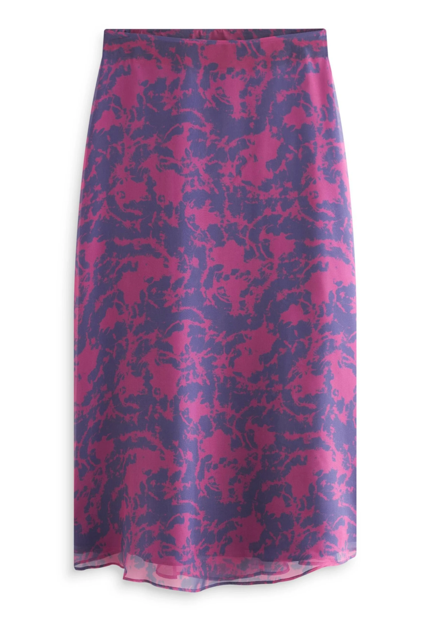 Next Midi Standard - Jupe Trapèze - Purple Pink Smudge Print 6 Next Midi Standard - Jupe Trapèze - Purple Pink Smudge Print – Image 4