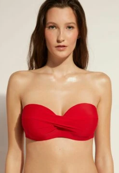Calzedonia Indonesia Padded Bandeau - Haut De Bikini - Summer Red