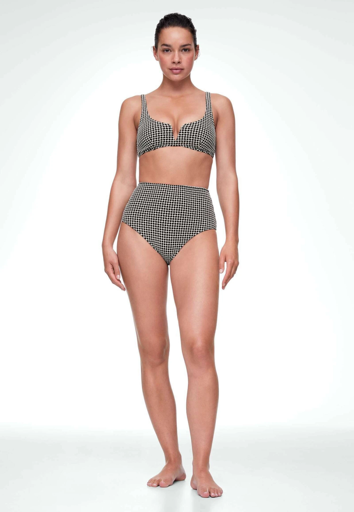 Oysho Ditsy Geometric High Waisted - Bas De Bikini - Black 3 Oysho Ditsy Geometric High Waisted - Bas De Bikini - Black
