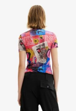 Desigual Ruched Collage Bodysuit - T-Shirt Imprimé - Multicoloured -ESPRIT Soldes 905615a8d0fe4006aba3262152e26a9a