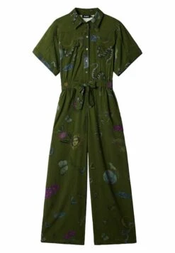 Desigual Illustrations Worker Jumpsuit - Combinaison - Green -ESPRIT Soldes 93a82390702c4b318dbe3da2a78825c7