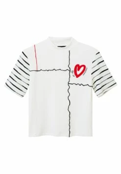 Desigual Tropical Wrap Crop - T-Shirt Imprimé - White -ESPRIT Soldes 9ff07270d1e24a28ae66c0f125d8b84e