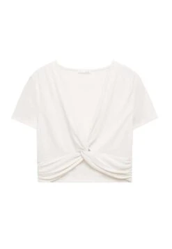 Oysho Short-Sleeved V-Neck - T-Shirt Basique - Off White -ESPRIT Soldes a1c408e0004d4e649b94d821b00b2531
