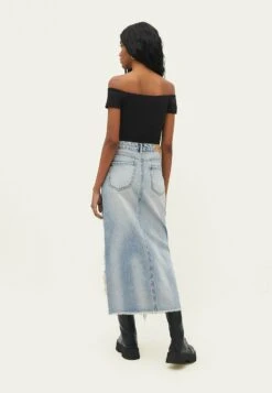 Stradivarius Ripped - Jupe Longue - Dirty Denim -ESPRIT Soldes a8c3c337011b40b587895b97b9a7c92f