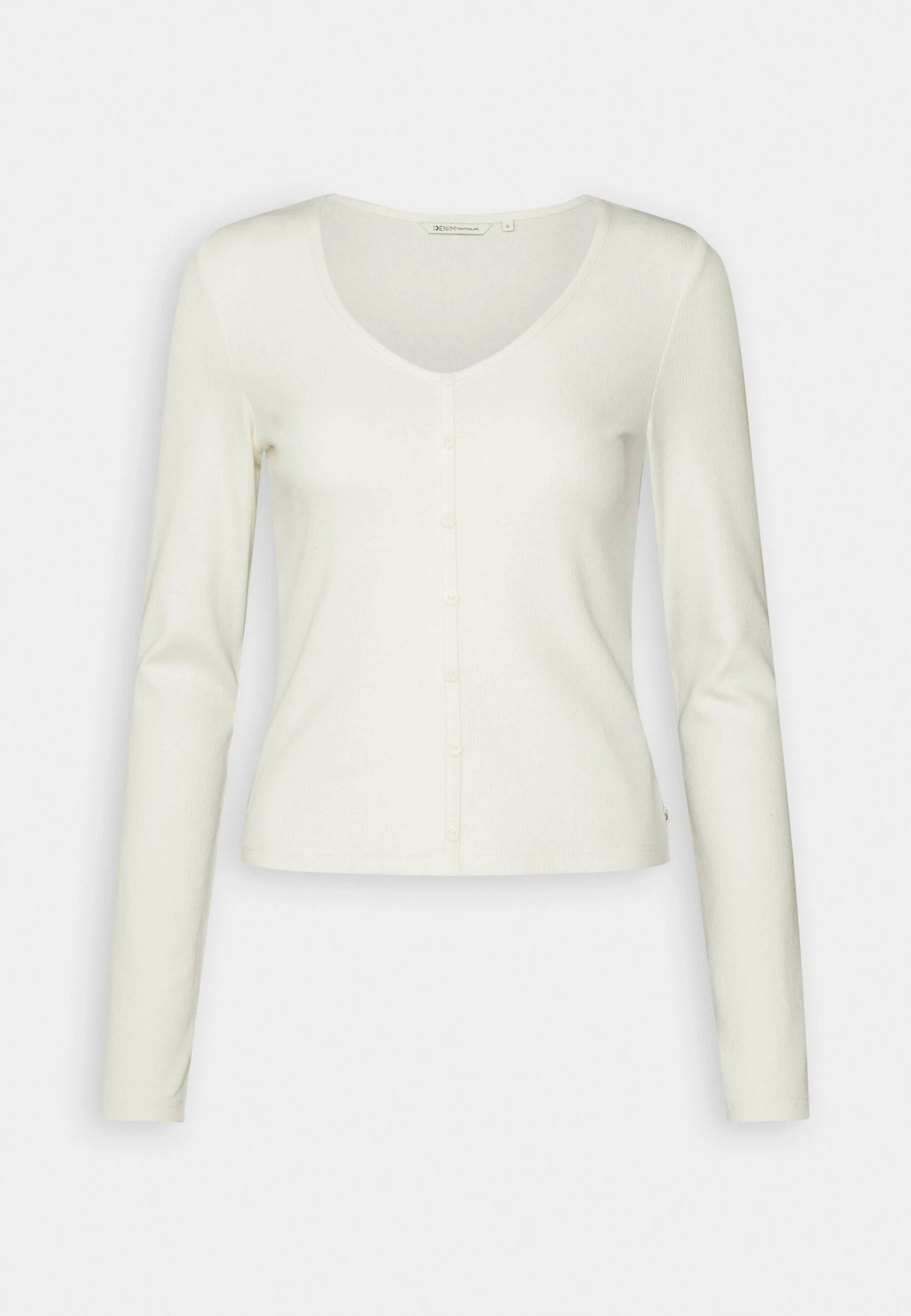 TOM TAILOR Denim With Buttons - T-Shirt À Manches Longues - White 6 TOM TAILOR Denim With Buttons - T-Shirt À Manches Longues - White – Image 4