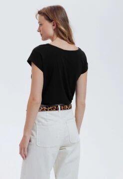 Détail - T-Shirt Basique - Noir -ESPRIT Soldes bdda44b95e0547efa427aef3fc7c28ae