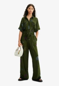 Desigual Illustrations Worker Jumpsuit - Combinaison - Green