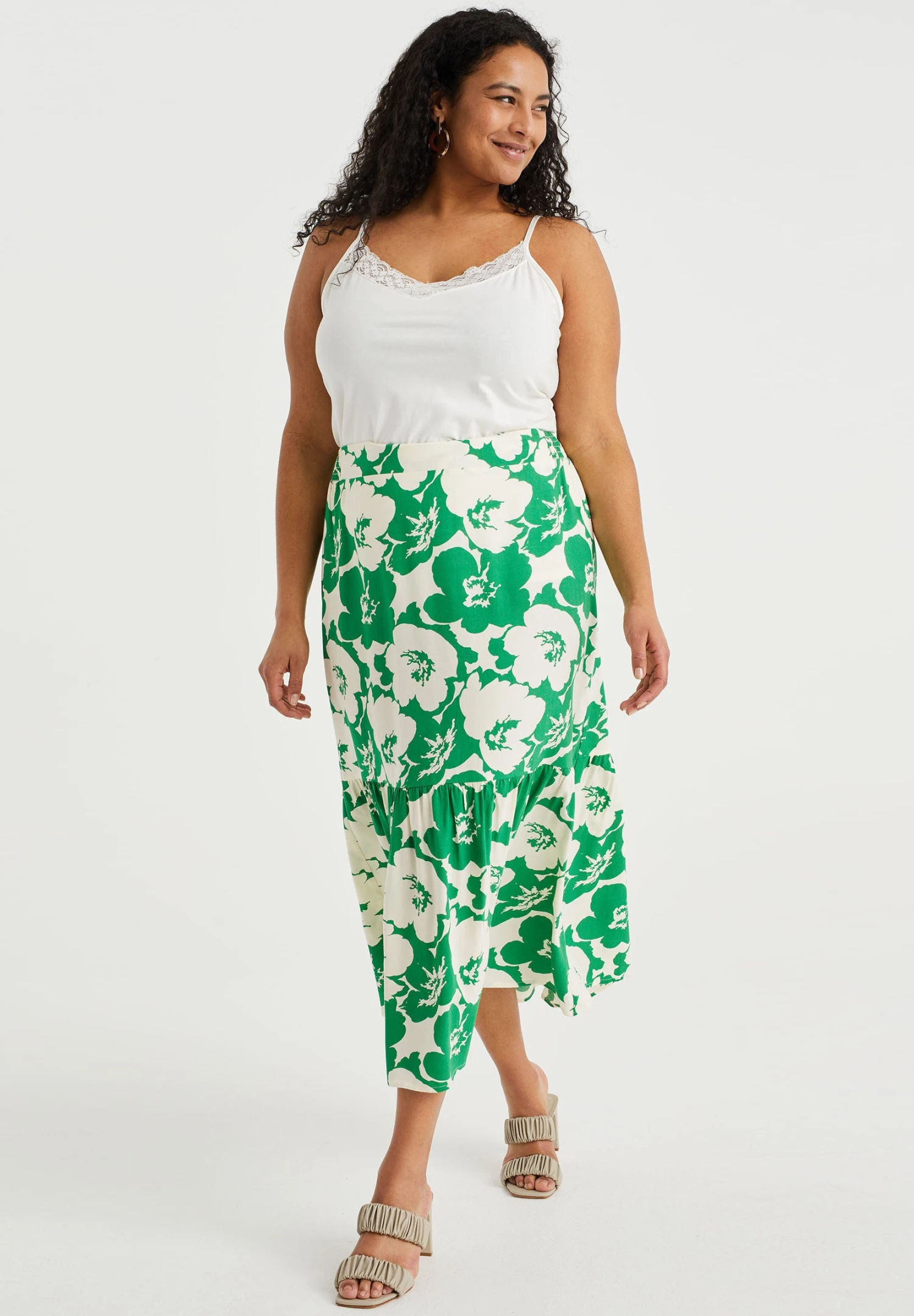 WE FASHION Curve - Jupe Longue - White 4 WE FASHION Curve - Jupe Longue - White – Image 2