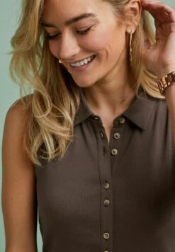 Next Sleeveless Button - Polo - Brown 8 Next Sleeveless Button - Polo - Brown -ESPRIT Soldes da106f5313e04a24957ecc07829b3609