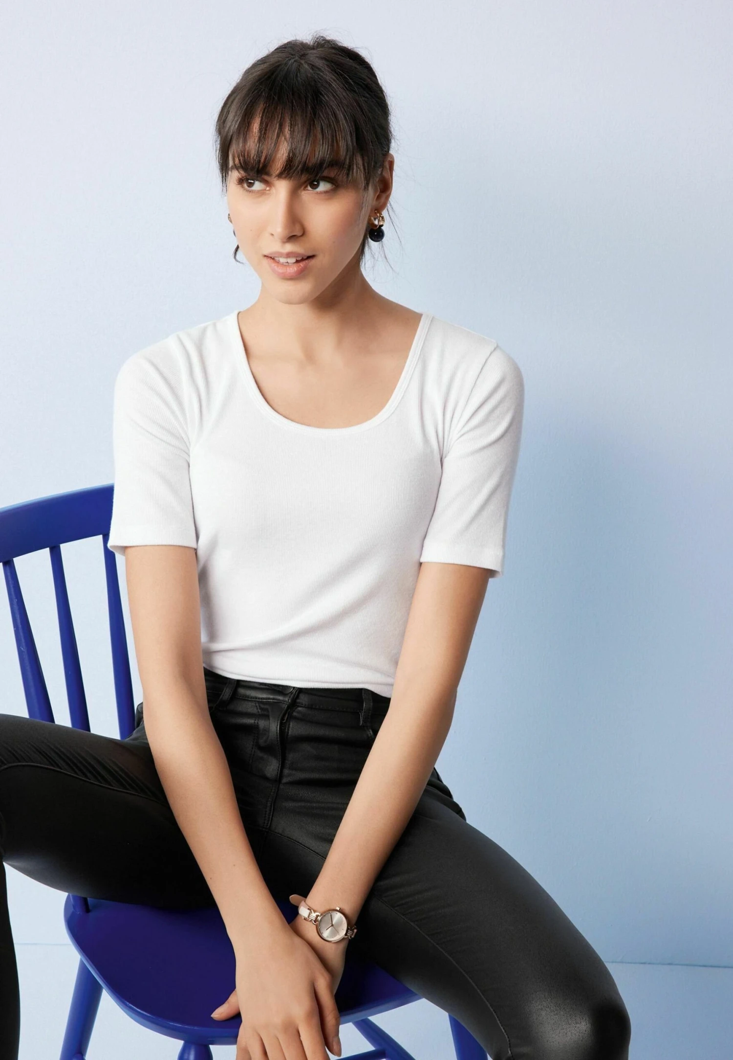 Next Scoop Neck Half Sleeve Standard - T-Shirt Basique - White 6 Next Scoop Neck Half Sleeve Standard - T-Shirt Basique - White – Image 4