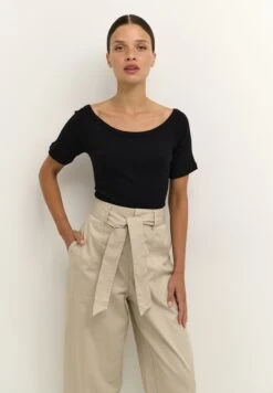 Kaffe Kapia Off Shoulder - T-Shirt Basique - Black Deep