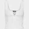 Vero Moda Tall Vmriva Crop Top - Débardeur - White -ESPRIT Soldes e8ee6b5eeefe4f66b6fc5edb984b30a0