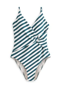Next Ruched Tummy Control Wrap Standard - Maillot De Bain - Teal Stripe -ESPRIT Soldes ebe4b8510d9249ca89b6836d5923b31c