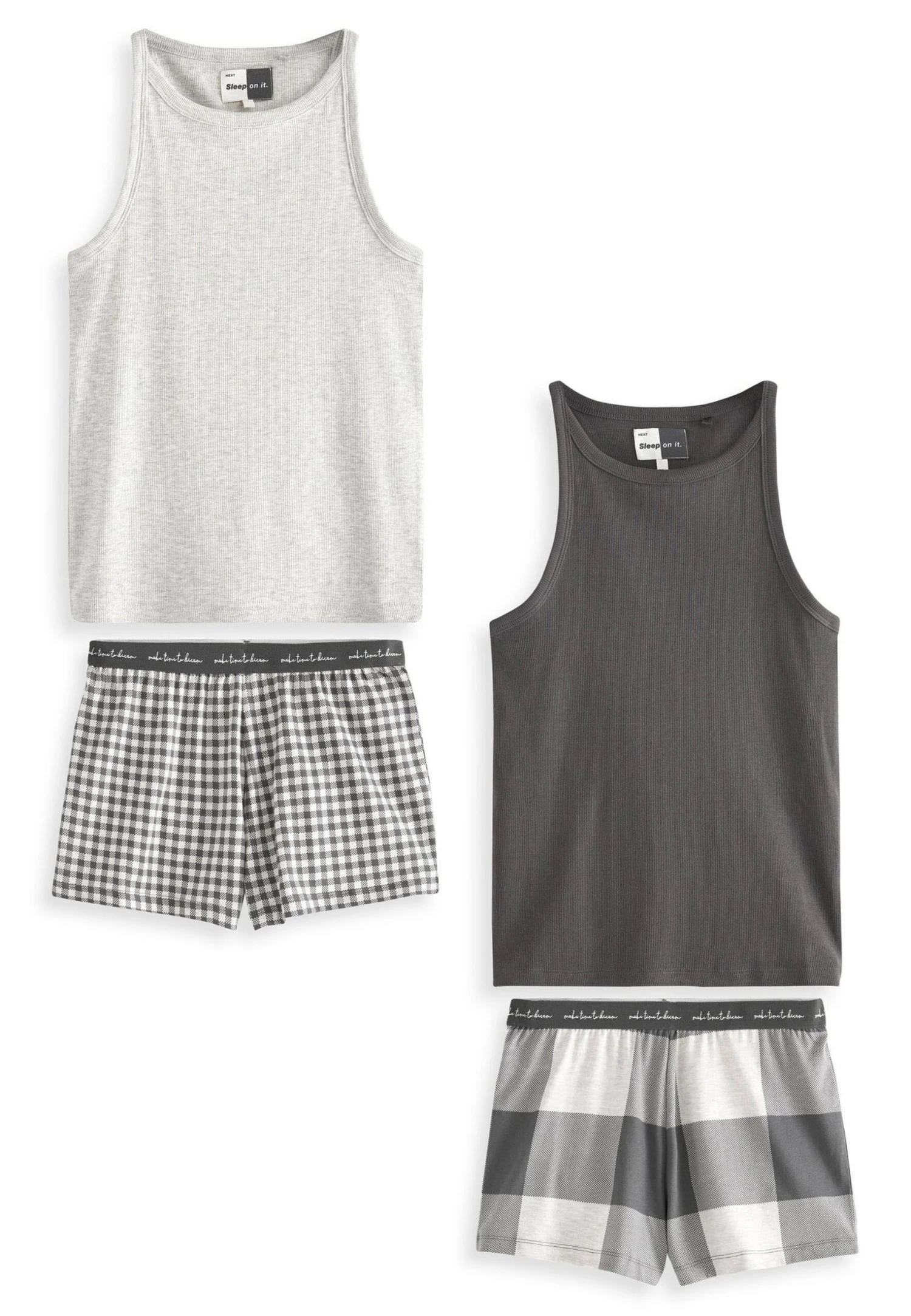 Next Blend Set 2 Pack - Pyjama - Black/White Check 6 Next Blend Set 2 Pack - Pyjama - Black/White Check – Image 4