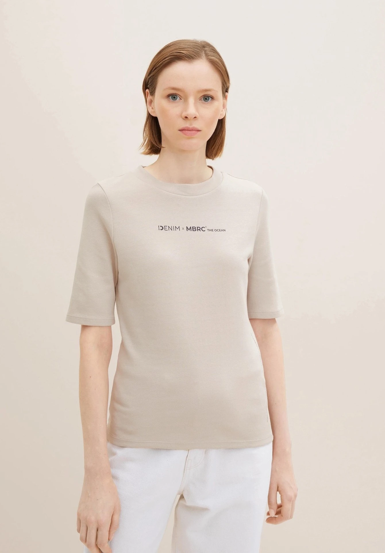 TOM TAILOR Denim Mit Textprint - T-Shirt Imprimé - Cloud Grey 3 TOM TAILOR Denim Mit Textprint - T-Shirt Imprimé - Cloud Grey