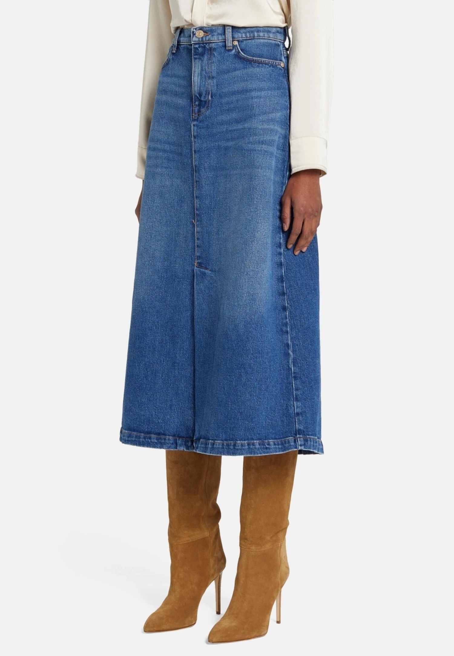 7 For All Mankind Classic - Jupe Trapèze - Dark Blue 3 7 For All Mankind Classic - Jupe Trapèze - Dark Blue